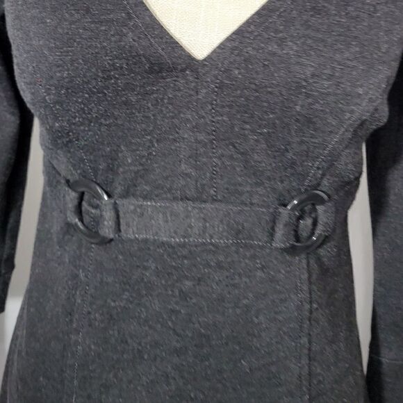 Max studio 3/4  gray knit button accent dress - Picture 3 of 9